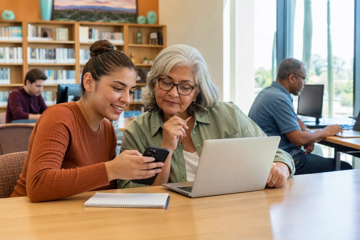 Arizona public library digital access support for Lifeline phone research