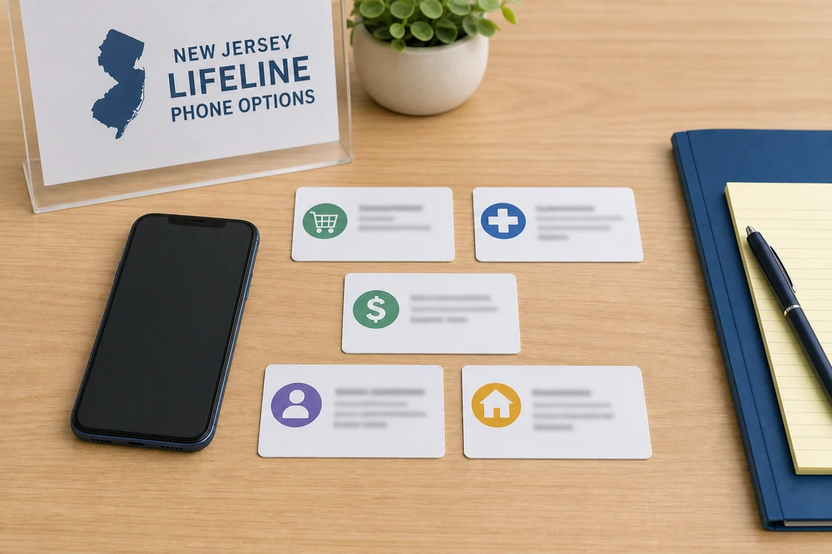 New Jersey Lifeline eligibility checklist with EBT and Medicaid documents