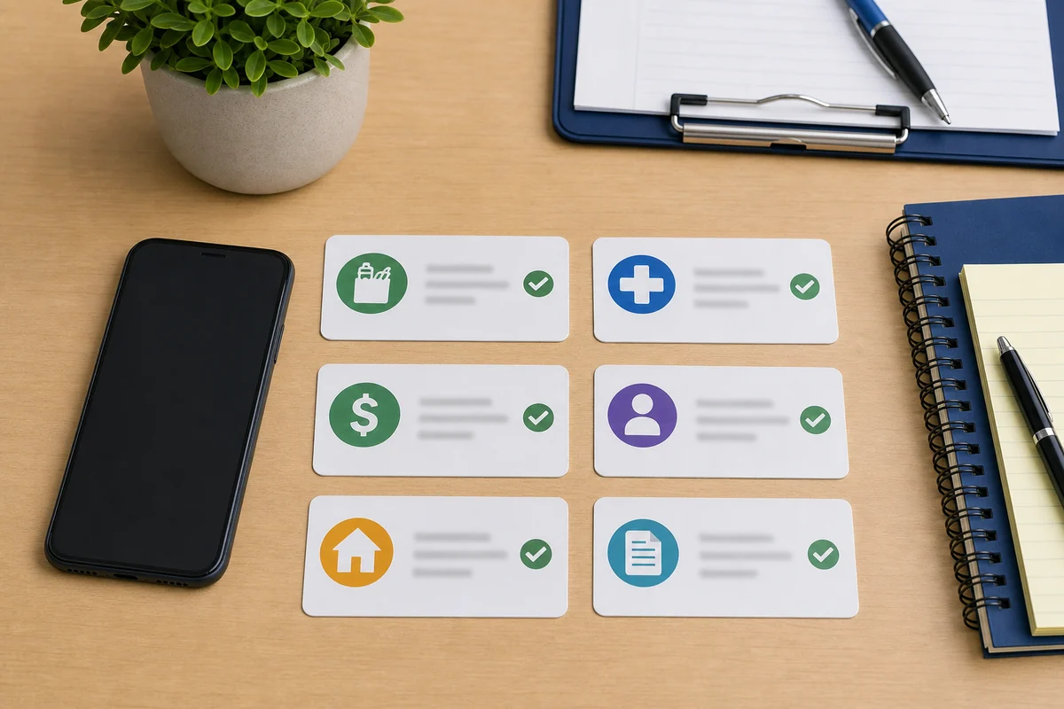 South Carolina Lifeline eligibility checklist with EBT and Medicaid documents